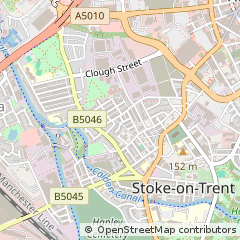 Map of Stoke-on-Trent, Staffordshire