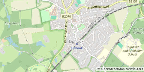 Map of Liphook, Hampshire