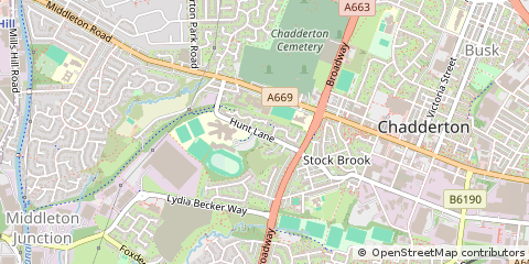 Map of Oldham, Greater Manchester