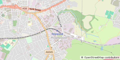 Map of Heywood, Lancashire