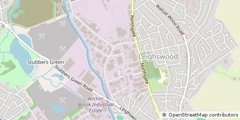 Map of Walsall, West Midlands