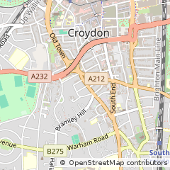 Map of Croydon, England,