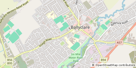 Map of Ballyclare, Co Antrim