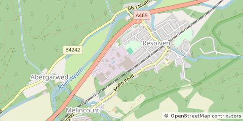 Map of Resolven, Neath Port Talbot