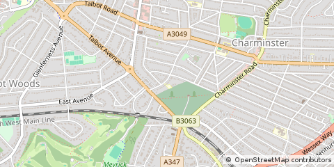 Map of Bournemouth, Dorset