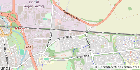 Map of Bury ST. Edmunds, Suffolk