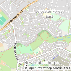 Map of Leicester, Leicestershire