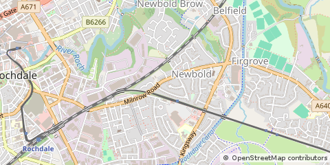 Map of Rochdale, Lancashire