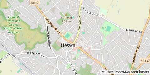 Map of Wirral, Merseyside