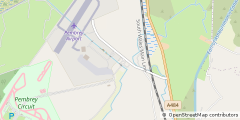 Map of Pembrey, Carmarthenshire