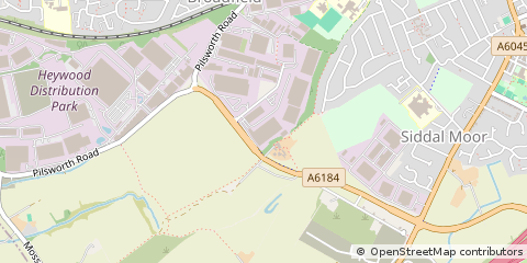Map of Heywood, Lancashire