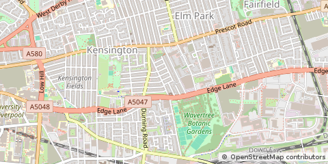 Map of Liverpool, Merseyside