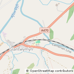 Map of Machynlleth, Powys