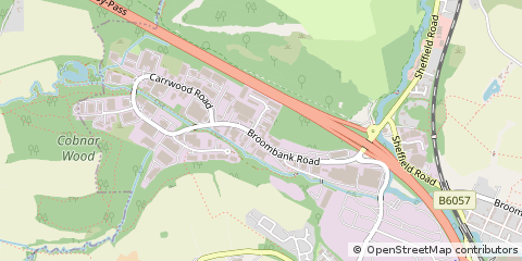 Map of Chesterfield, Derbyshire