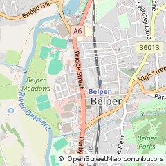 Map of Belper, Derbyshire