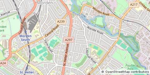 Map of Morden, Surrey