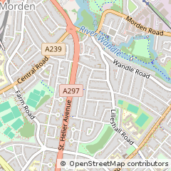 Map of Morden, Surrey
