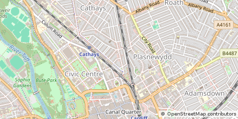 Map of Cardiff