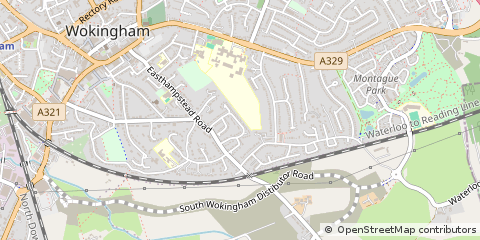 Map of Wokingham, Berkshire