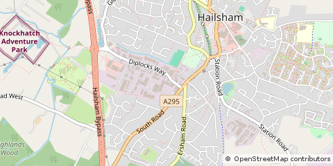 Map of Hailsham, East Sussex