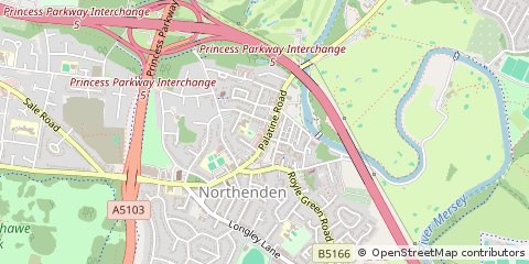Map of Manchester, Lancashire