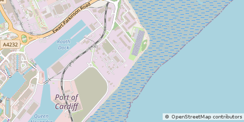 Map of Cardiff, Glamorgan