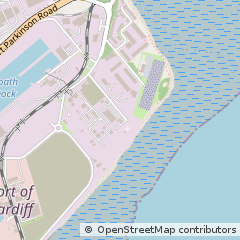 Map of Cardiff, Glamorgan