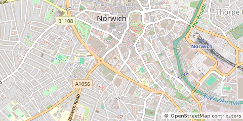 Map of Norwich, Norfolk