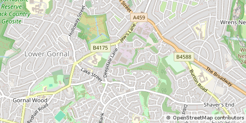 Map of Dudley, West Midlands