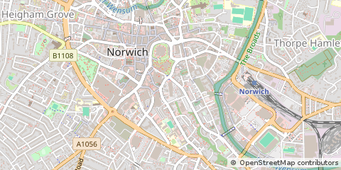 Map of Norwich, Norfolk