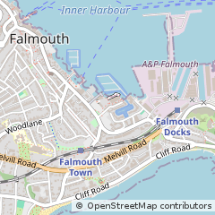 Map of Falmouth, Cornwall