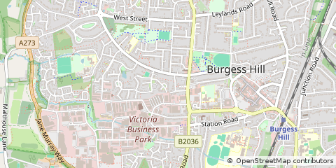Map of Burgess Hill, West Sussex