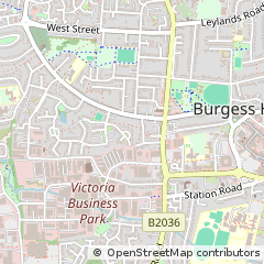 Map of Burgess Hill, West Sussex