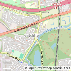 Map of Catcliffe, Rotherham Yorks