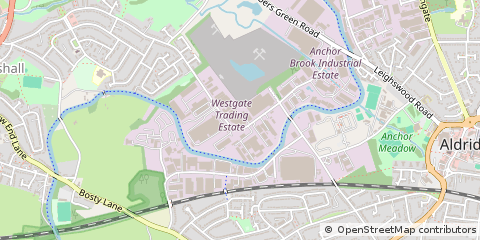 Map of Walsall, West Midlands