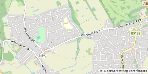 Map of Wirral, Merseyside