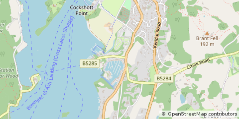 Map of Bowness on Windermere, Cumbria