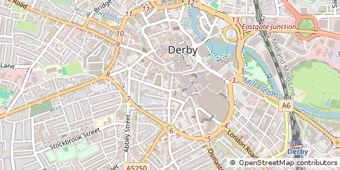 Map of Derby, Derbyshire