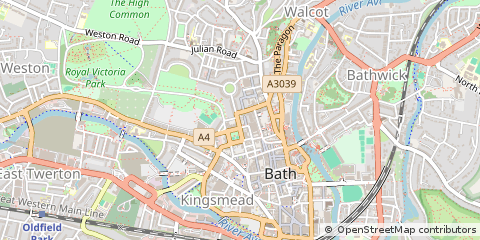 Map of Bath, Somerset