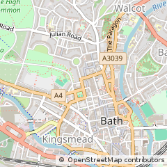 Map of Bath, Somerset