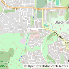 Map of Blackhill Consett, County Durham