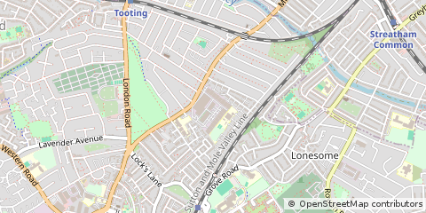 Map of Mitcham, Surrey