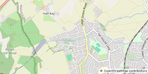 Map of Malvern, Worcestershire