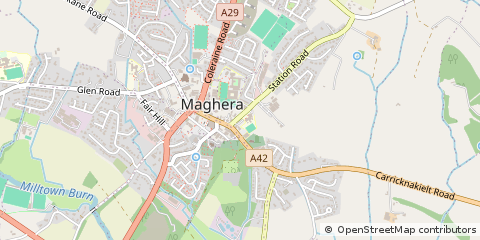 Map of Maghera, Co Derry