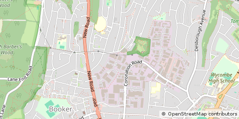 Map of High Wycombe, Buckinghamshire
