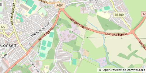 Map of Consett, County Durham