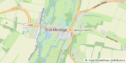 Map of Stockbridge, Hampshire