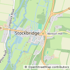 Map of Stockbridge, Hampshire