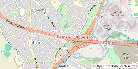 Map of Coventry, West Midlands