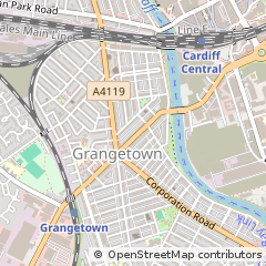 Map of Cardiff, City and County of Cardiff